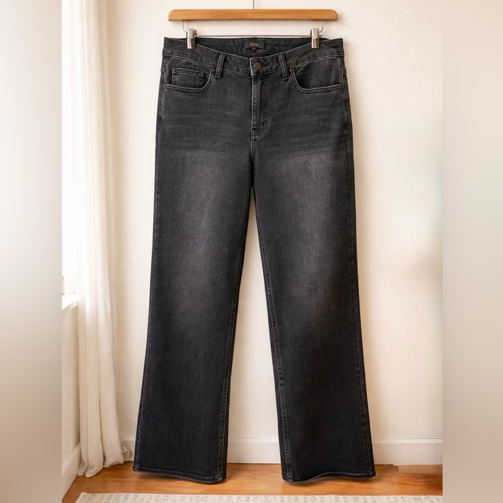 Quince Bella Stretch Wide Leg Jeans in Faded Black Size 29 Inseam 32